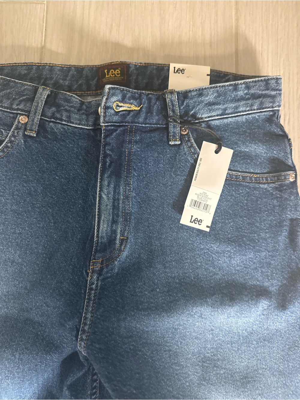 Lee Mid Rise Rider Straight Fit Blue Jeans - Picture 2 of 3